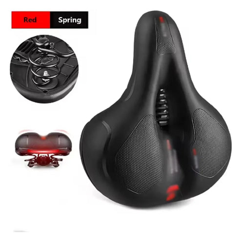 Reflective Shock Absorbing Hollow Bike Saddle MTB Bicycle Seat