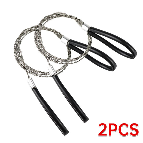 2PCS Portable Stainless Steel Wire Saw Portable PVC Pipe Cable Saw