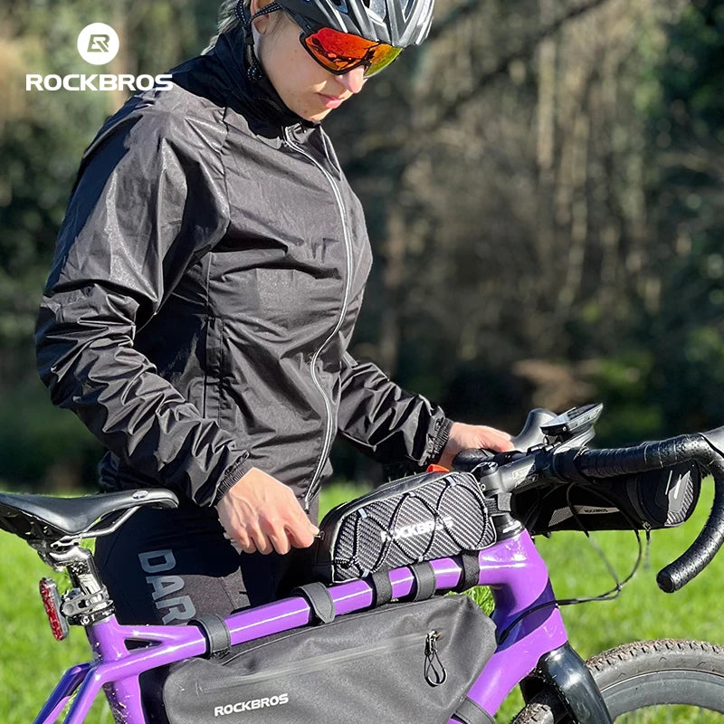 ROCKBROS Bike Bag Waterproof Reflective Front Top Frame Tube Bag
