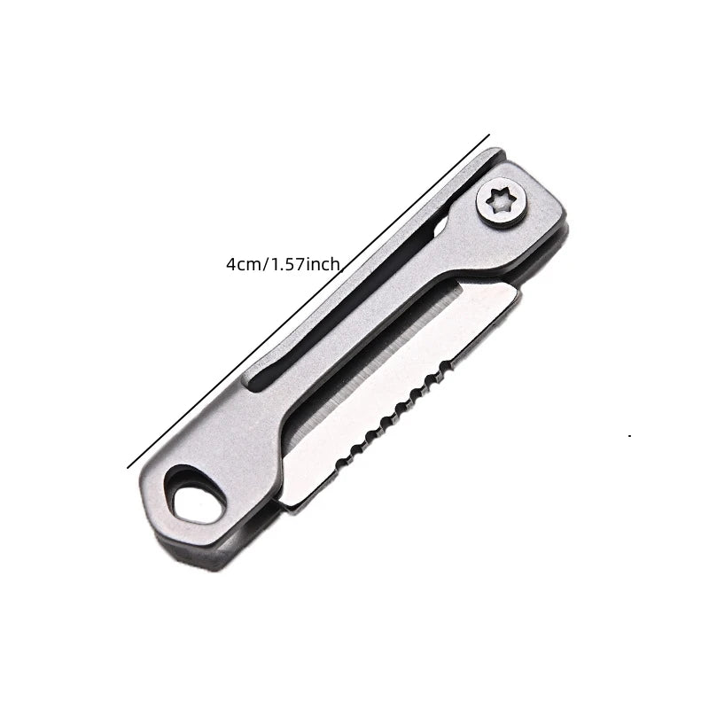 1Pc Outdoor Camping Supplies Stainless Steel Mini Folding Knife Square