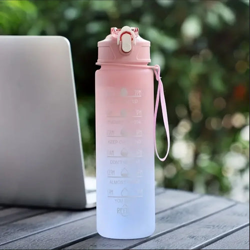 700ml Inspirational Outdoor Sports Water Cup With Time Scale And