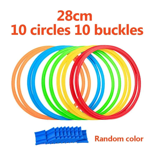 Outdoor Funny Physical Training Sport Lattice Jump Ring Set Game 10