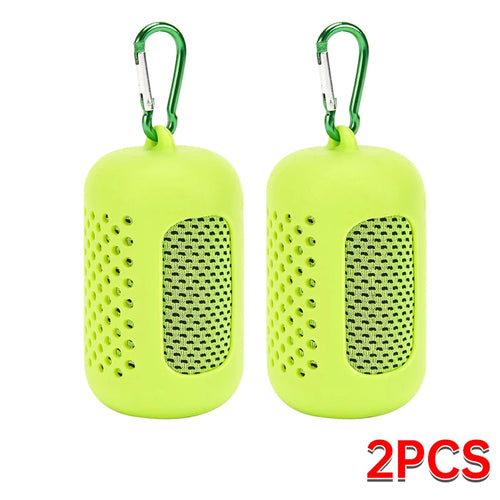 Outdoor Towel Round Silicone Wrapped Ice Towel Soft Breathable Cool