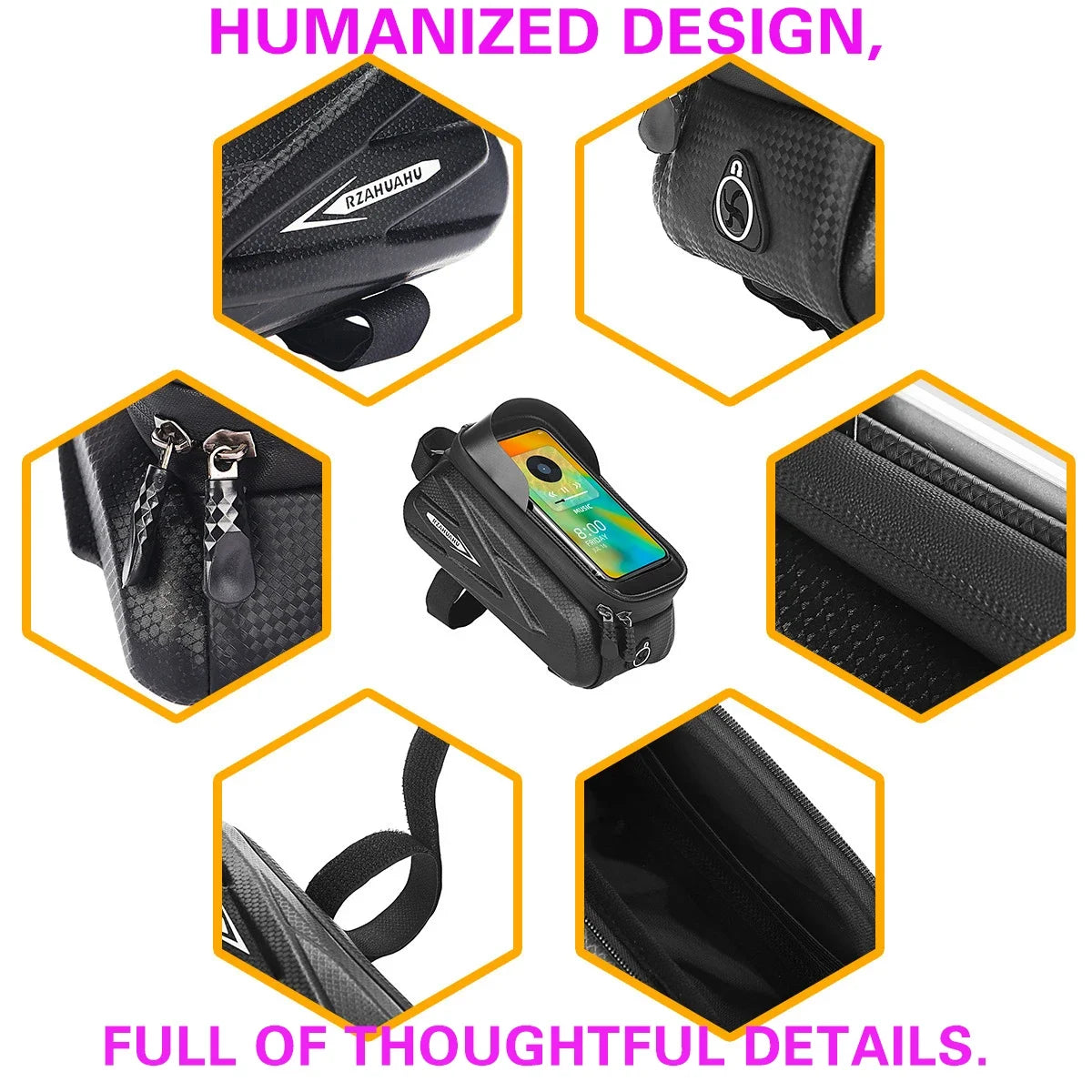 Bicycle bag Front tube bag Hard shell bag Cycling bag Frame bag Top