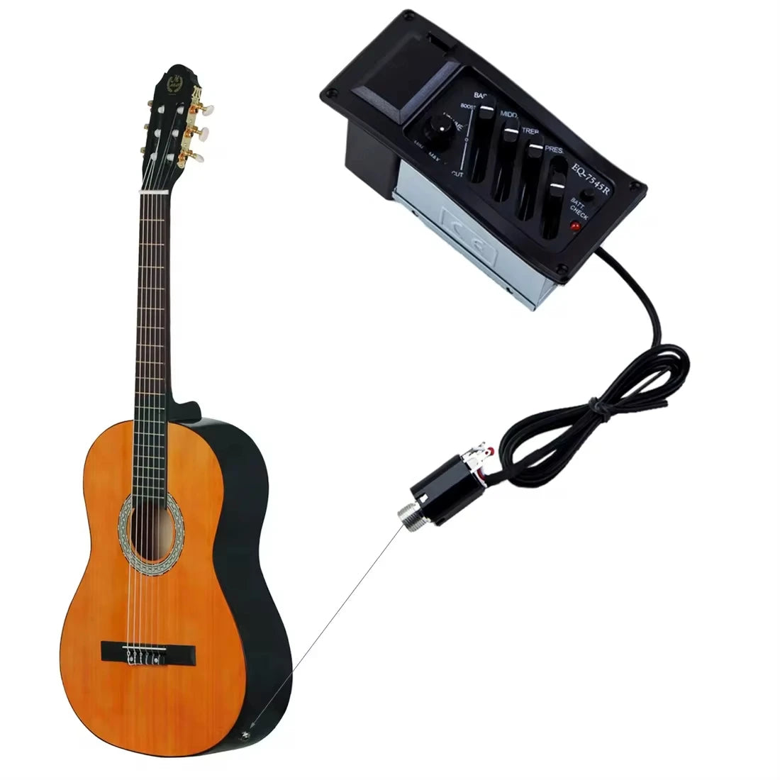 Miwayer Classical Acoustic Guitar Pickup, EQ Equalizer, Preamplifier