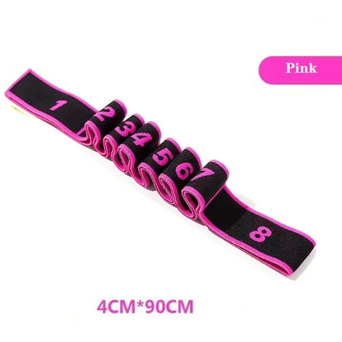 4*90cm Yoga Elastic Stretch Belt Fitness Resistance Band Exercise Pull