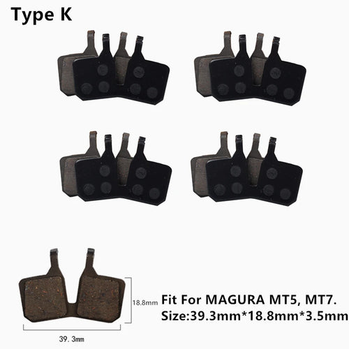 4Pairs Bike MTB Semi-Metallic Disc Brake Pads For Shimano B01S G01S