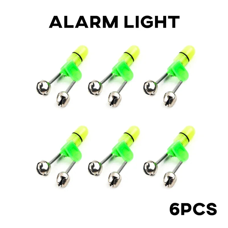 6Pcs Set Luminous Fish Bells Fish Bite Hook Alarm Double Ring Alarm