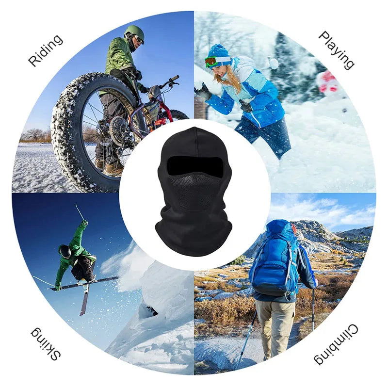 Winter Velvet Mesh Riding Hat Motorcycle Balaclava Hat Outdoor Skiing
