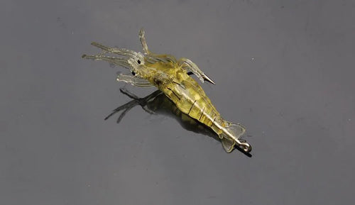 10pcs Wholesale Bionic Glow-in-the Dark Fake Shrimp Lure 4cm With Hook
