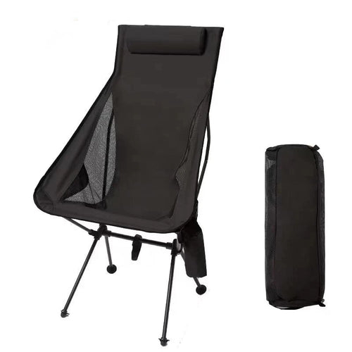 Portable Folding Camping Chair with Headrest Lightweight Tourist