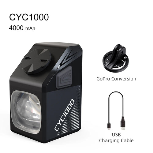 CYCLAMI Bike Headlight CYC 1000 Lumen GoPro Hanging Ultra Bright