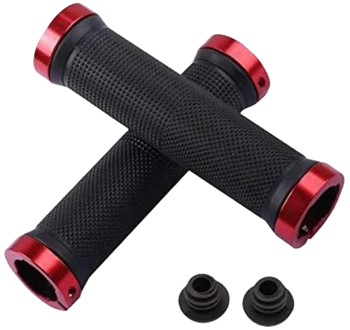 Bicycle Rubber Grips Alloy Lock Non-Slip Rubber Bicycle Handlebar