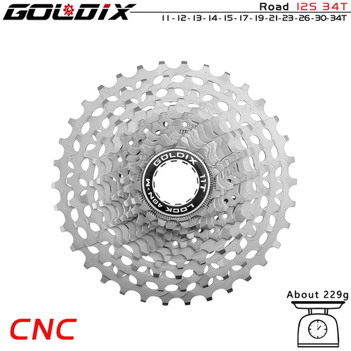 GOLDIX Ultralight CNC Road Bike Cassette 11/12 Speed k7 11S 12S