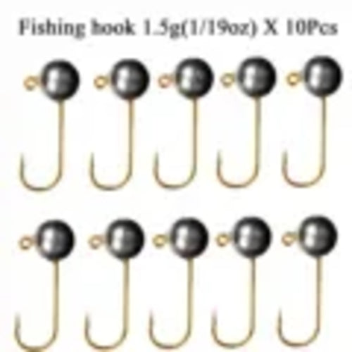 10pcs/lot Micro Jig Head Fishing Hook 1g-5g Ice Fishing Hook Mini