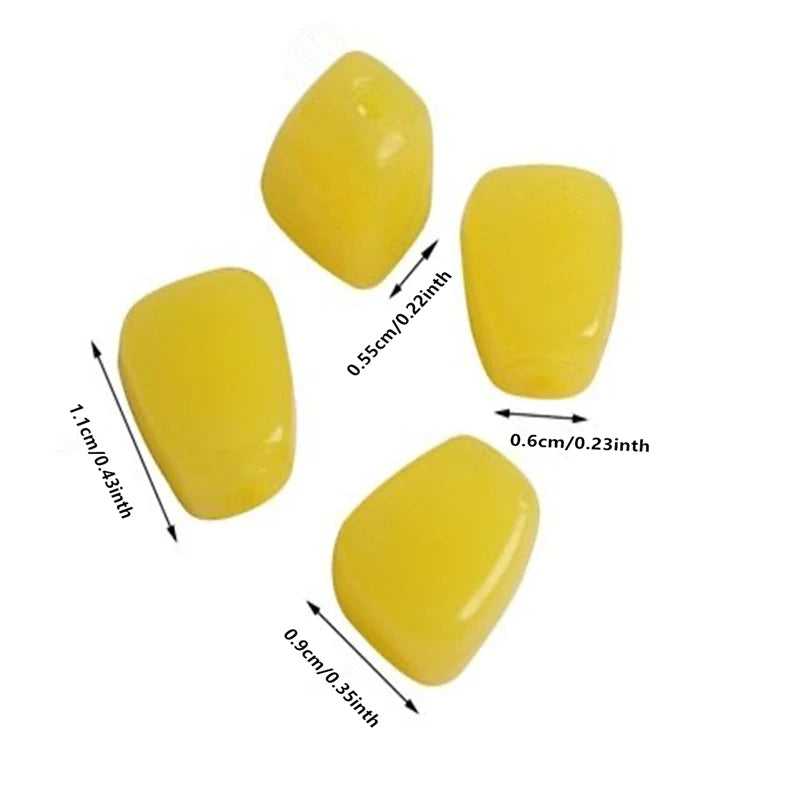 100pcs Silicone Smell Corn Soft Bait Water Corn Carp Fishing Lures