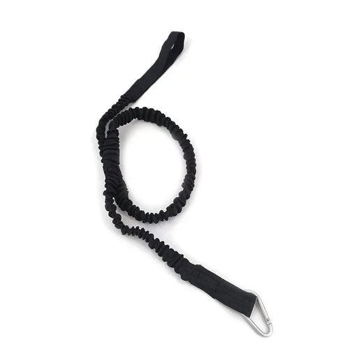 1PC Adjustable Elastic Kayak Paddle Leash - Coiled Lanyard Cord with
