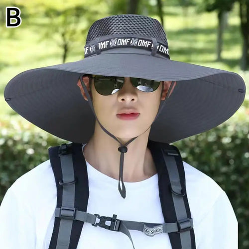 Summer Large Sun Hat Men Women Breathable Fishing Caps Sun UV