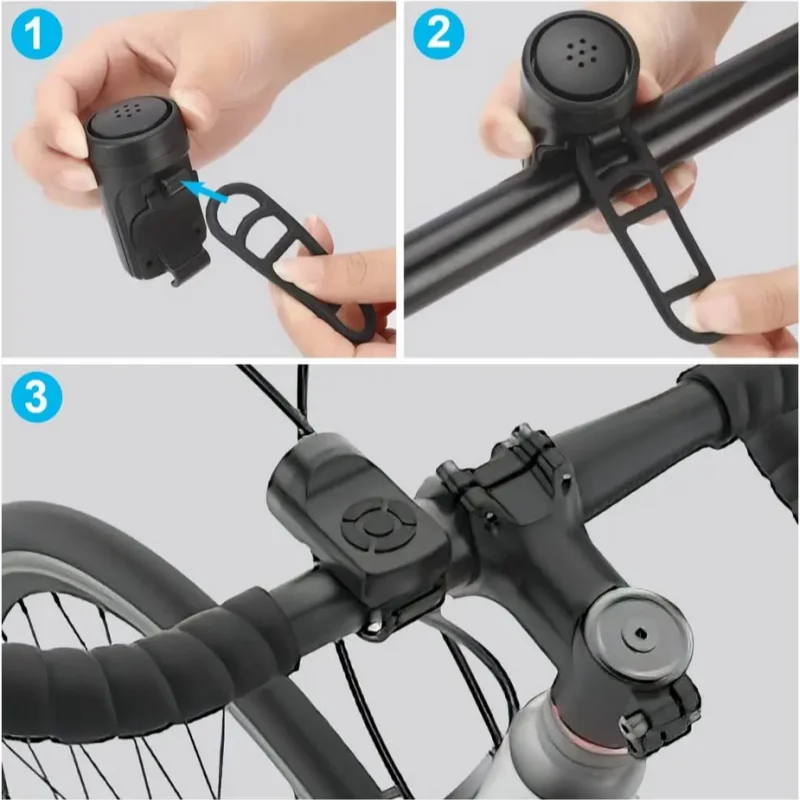 Bicycle Electric Bell Bike USB Charging Horn MTB Mountain Bike Warning