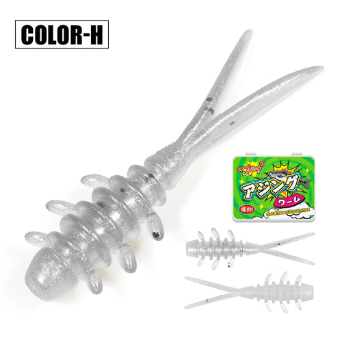 Rosewood 25mm Micro Worm Soft Fishing Lure TPR Floating Silicone