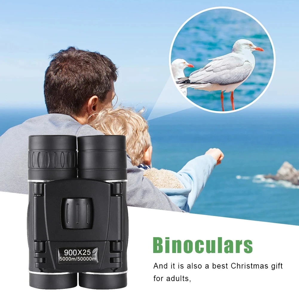 900x25 HD Zoom Portable Powerful Binoculars Long Range BAK4 Telescope