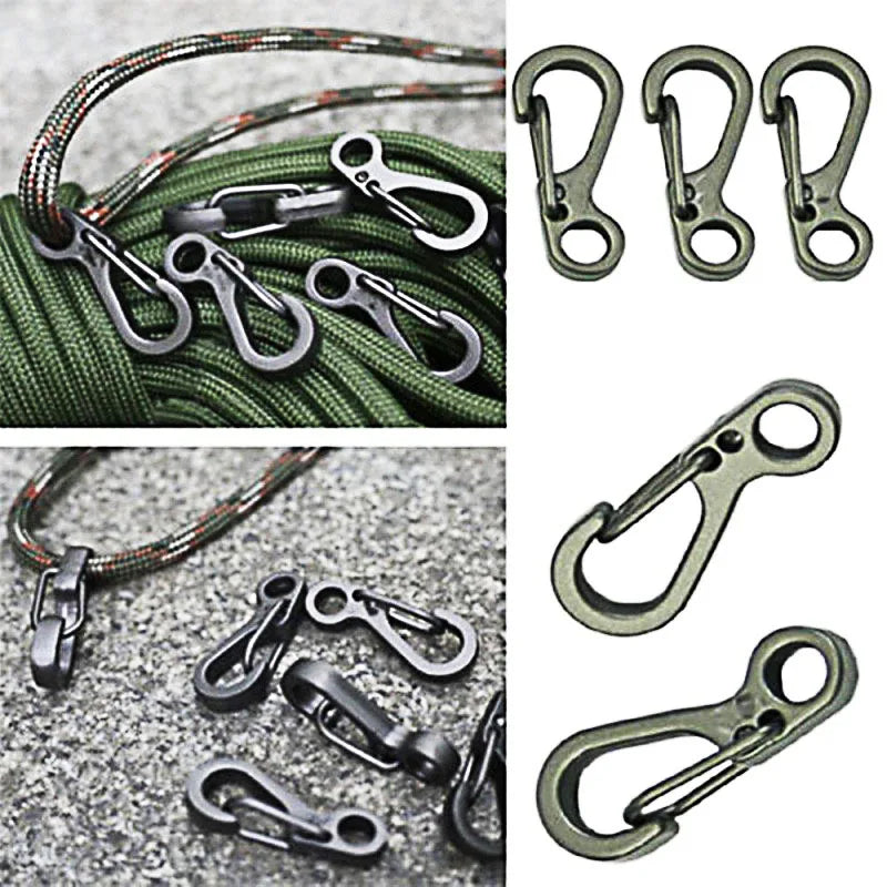 10pcs keychain carabiner Mini Aluminum Alloy Pendant Buckle EDC