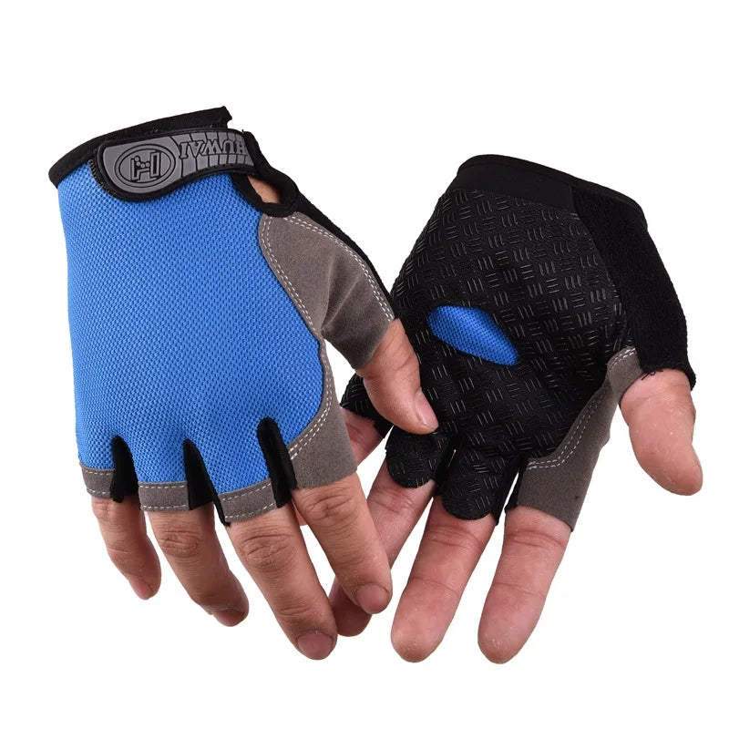 Cycling Gloves Anti Slip Shock Breathable Half Fingerless Gloves Bike