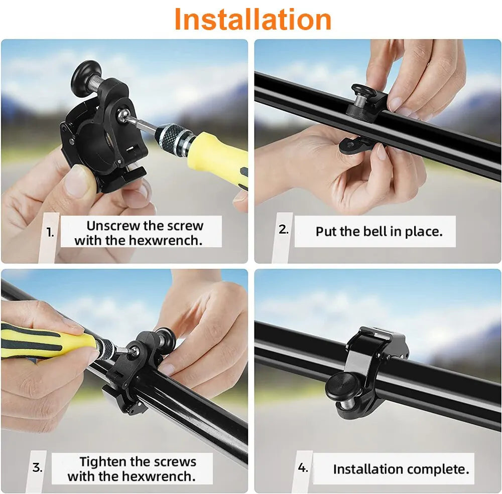 Toptrek Stainless Bicycle Bell Ring MTB Cycling Horn Bike Handlebar