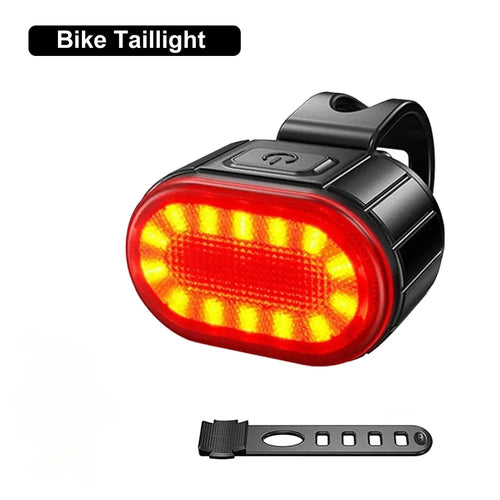 Front Rear Bike Lights Rechargeable Bicycle Cycling USB Flashlight for