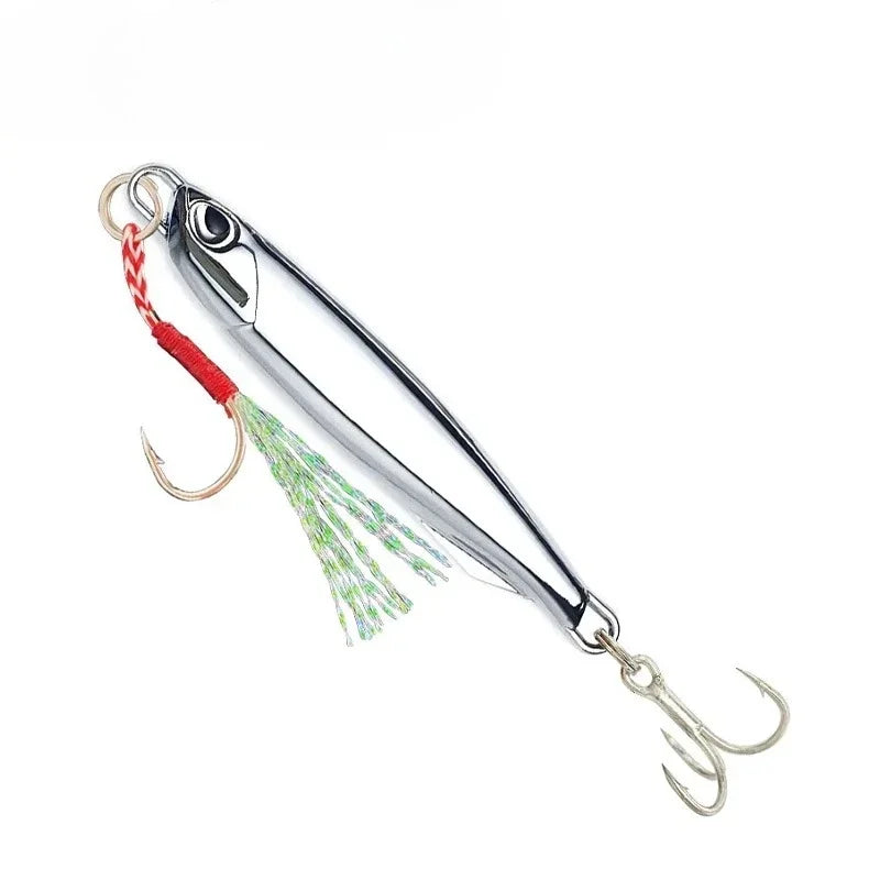 10pcs/pack Fishing Metal Jig Lures 20g 30g 40g Plating Silvery Metal