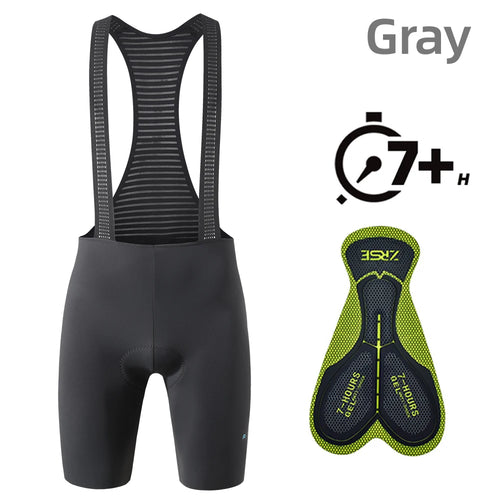 Men's Cycling Bib Shorts Seamless Outdoor Wear Bike Ride 7 Hours