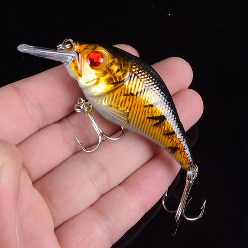 1pcs 7.5cm 10.2g Hard Vib Lures Fishing Minnow Bait Treble Hooks