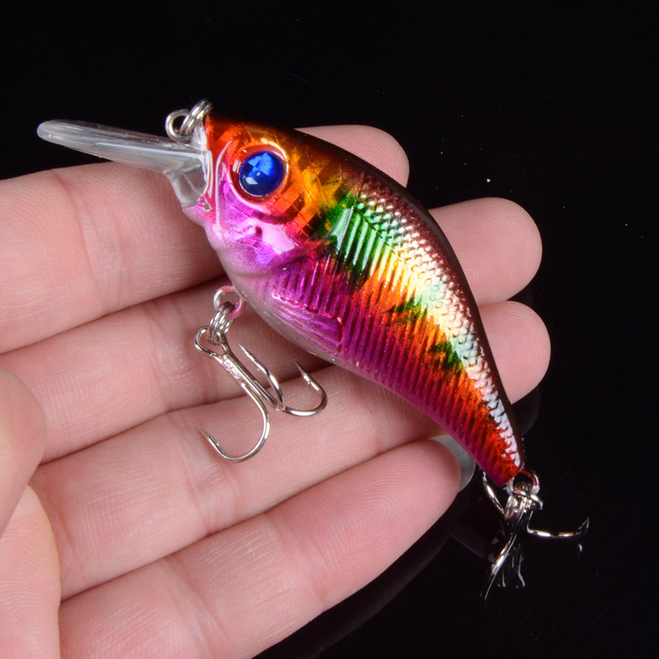 1pcs 7.5cm 10.2g Hard Vib Lures Fishing Minnow Bait Treble Hooks