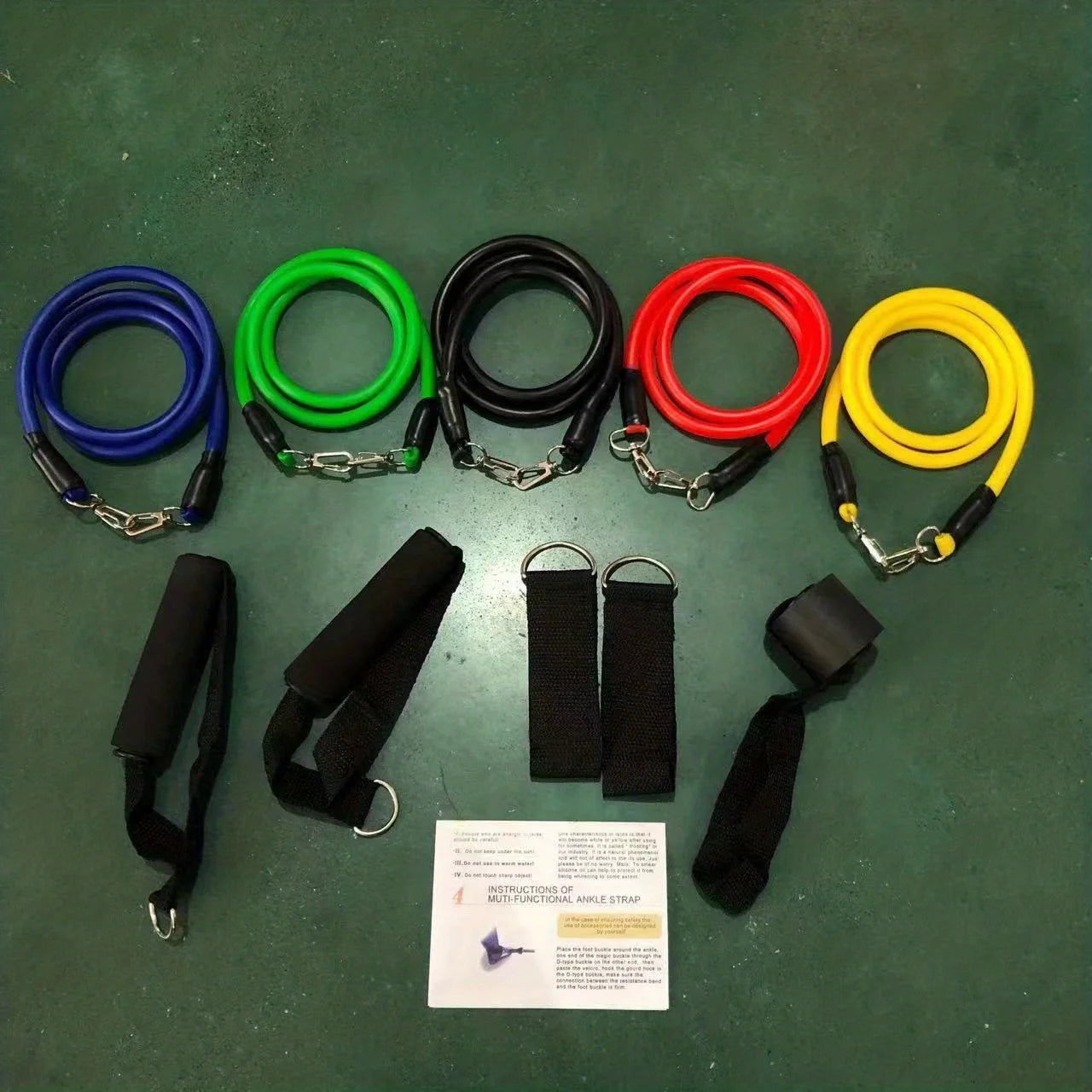 11pcs TPE Resistance Bands Set, Resistance Bands With Door Anchor,