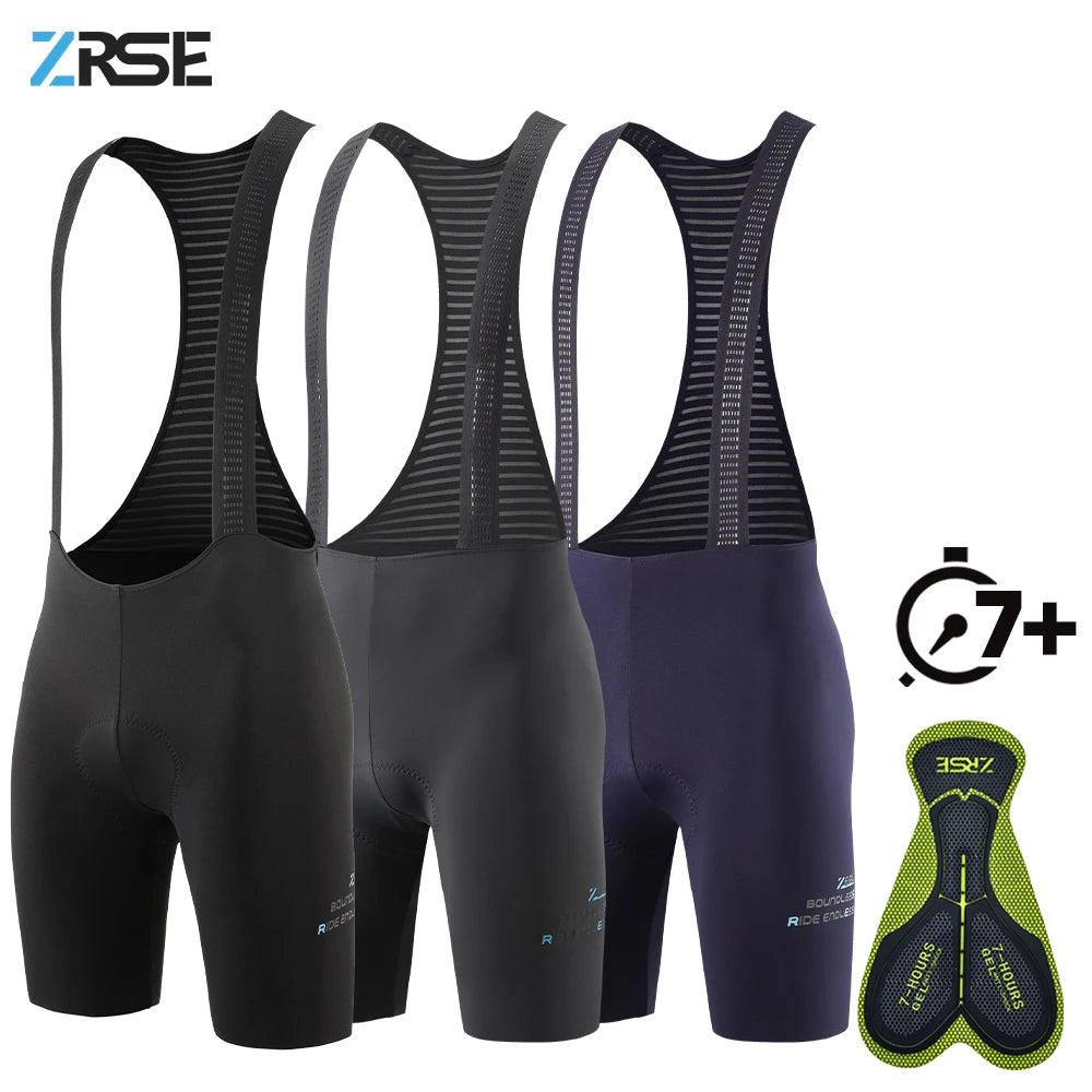 Men's Cycling Bib Shorts Seamless Outdoor Wear Bike Ride 7 Hours