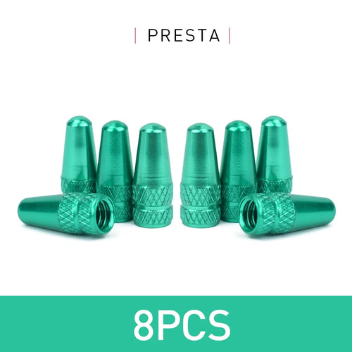 4/8pcs Aluminum Alloy Bicycle Tire FV Valve Cap MTB Road Bike Covered