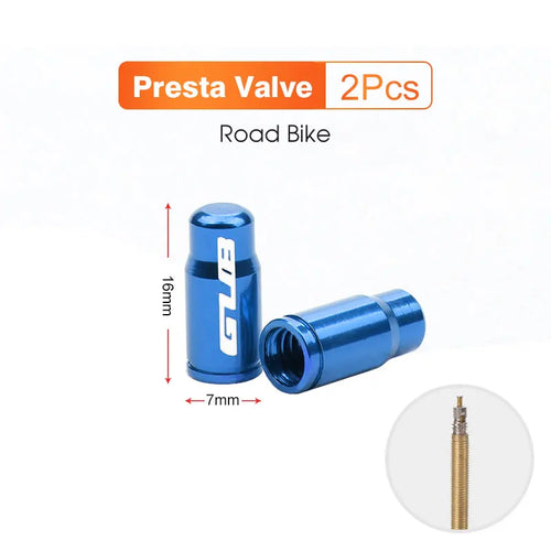 2pcs GUB Aluminum CNC Bicycle Tire Valve Cap MTB Road Bike Tube Tyre