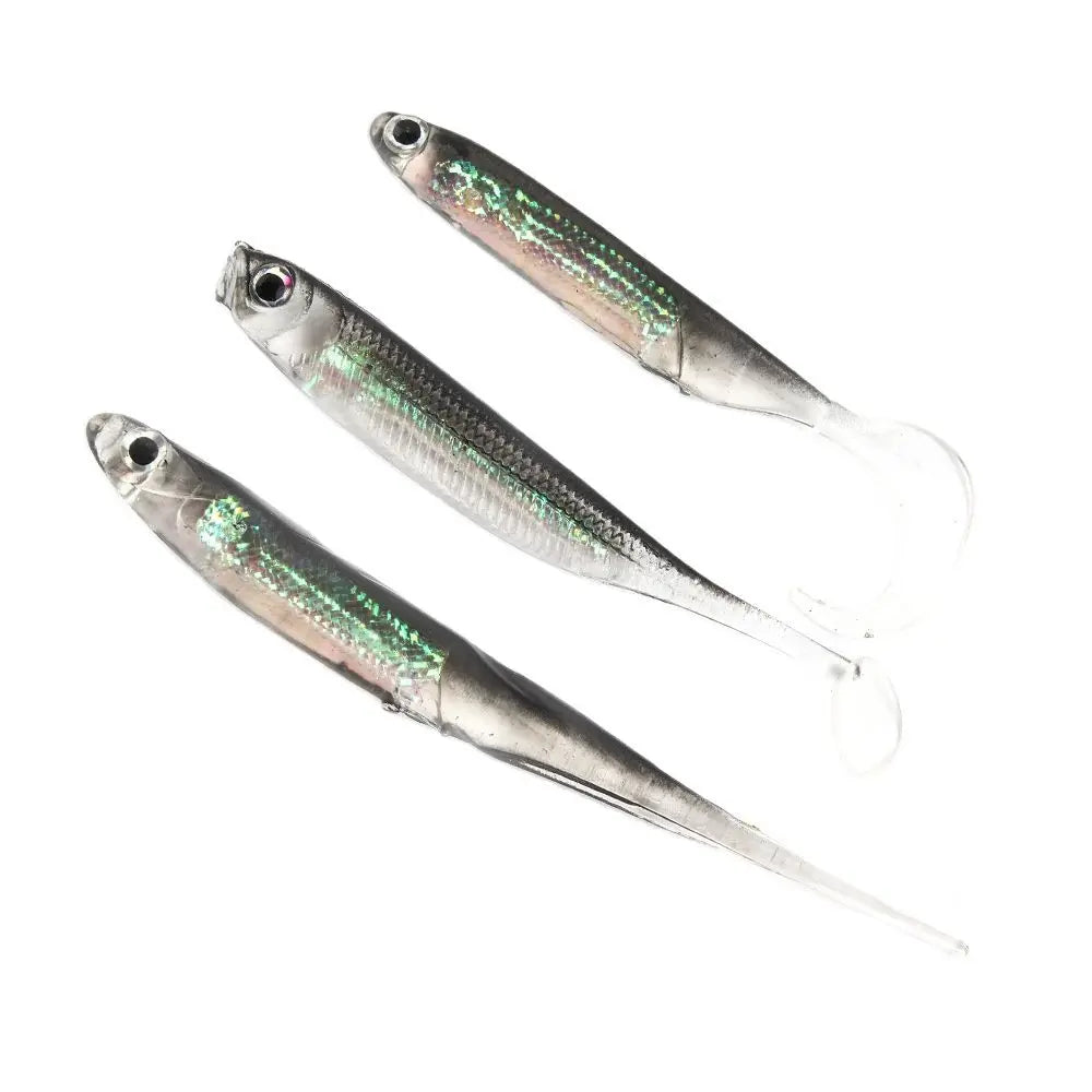 5Pcs/lot Fishing Soft Bait 7CM 7.5CM 1.7G 2.3G 2.7G T Tail fish