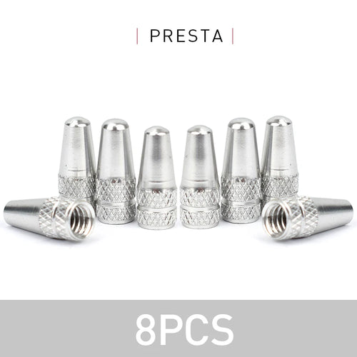 4/8pcs Aluminum Alloy Bicycle Tire FV Valve Cap MTB Road Bike Covered