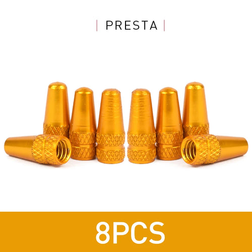 4/8pcs Aluminum Alloy Bicycle Tire FV Valve Cap MTB Road Bike Covered