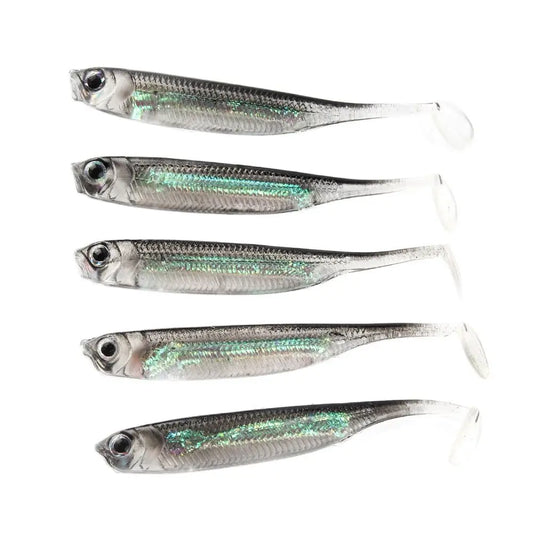 5Pcs/lot Fishing Soft Bait 7CM 7.5CM 1.7G 2.3G 2.7G T Tail fish