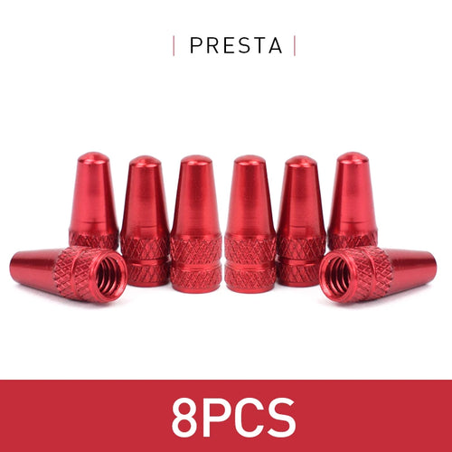 4/8pcs Aluminum Alloy Bicycle Tire FV Valve Cap MTB Road Bike Covered