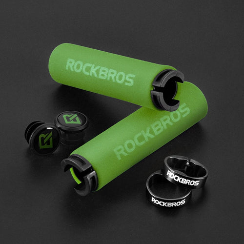 ROCKBROS Cycling Grips Anti-skid Shockproof Silicone Sponge Handlebar