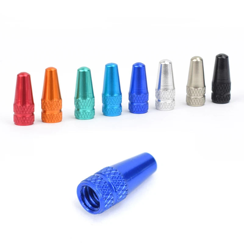4/8pcs Aluminum Alloy Bicycle Tire FV Valve Cap MTB Road Bike Covered