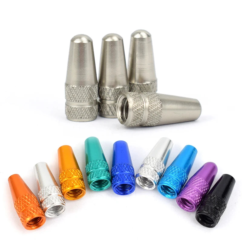 4/8pcs Aluminum Alloy Bicycle Tire FV Valve Cap MTB Road Bike Covered