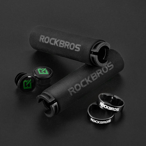ROCKBROS Cycling Grips Anti-skid Shockproof Silicone Sponge Handlebar
