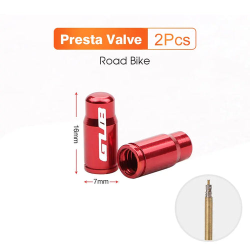 2pcs GUB Aluminum CNC Bicycle Tire Valve Cap MTB Road Bike Tube Tyre