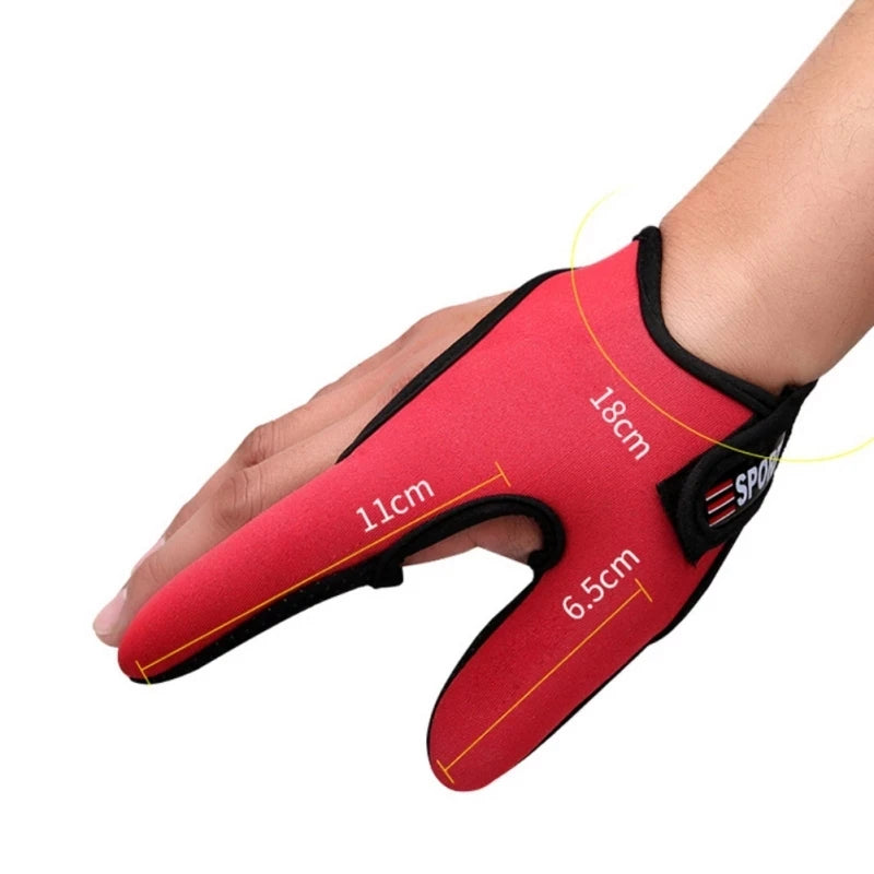 Fishing Gloves 2 Fingers Protector Breathable Anti-Slip Anti-Cut