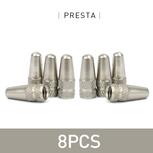 4/8pcs Aluminum Alloy Bicycle Tire FV Valve Cap MTB Road Bike Covered