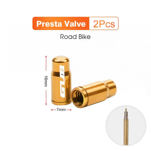 2pcs GUB Aluminum CNC Bicycle Tire Valve Cap MTB Road Bike Tube Tyre